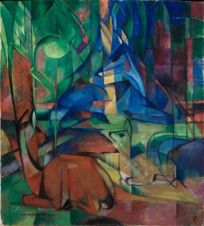 Rådjur i skogen II av Franz Marc