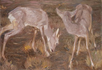 Hjortar i skymningen av Franz Marc