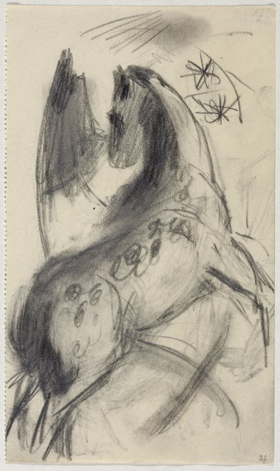 hoppande häst av Franz Marc