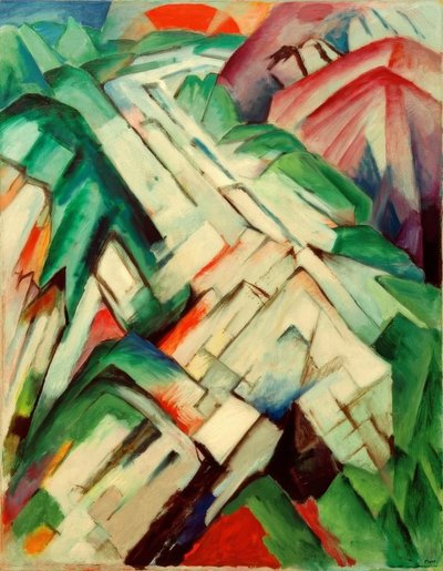 Stenig stig (berg/landskap) av Franz Marc