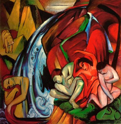 Vattenfallet av Franz Marc