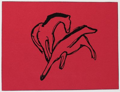 Två hästar av Franz Marc