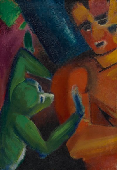 apa och människa av Franz Marc