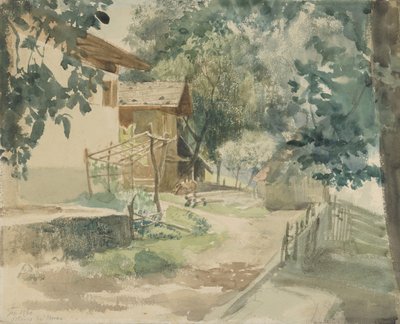 En gård nära Merano, 1860. av Franz Meyerheim
