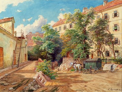 Gården till polisfängelset på Theobaldgasse i Wien av Franz Reinhold