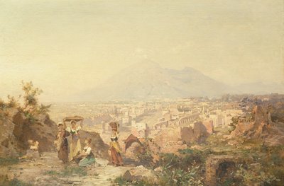 Utsikt över Pompeji av Franz Richard Unterberger