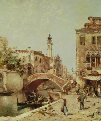 Santa Catarina-kanalen, Venedig av Franz Richard Unterberger