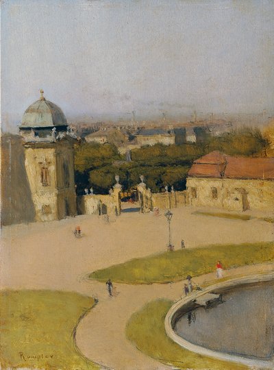 Utsikt över Upper Belvedere från sydväst av Franz Rumpler