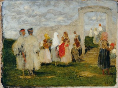 Går till kyrkan i Lundenburg av Franz Rumpler