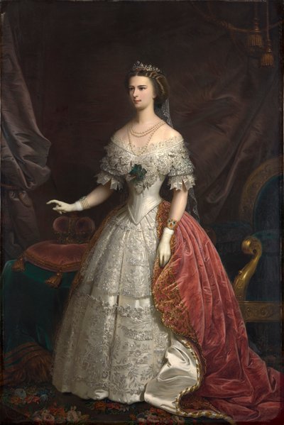Porträtt av Elisabeth av Bayern, 1869. av Franz Russ the Younger