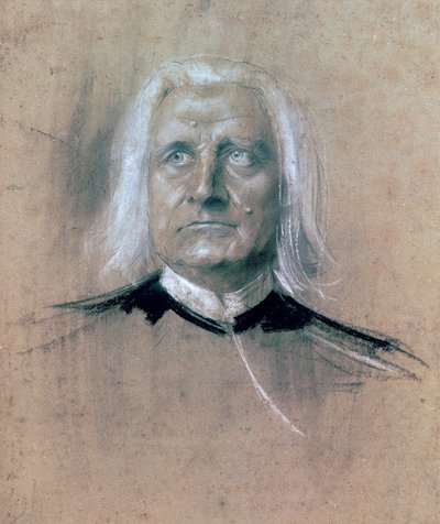 Porträtt av Franz Liszt (Raiding av Franz Seraph von Lenbach