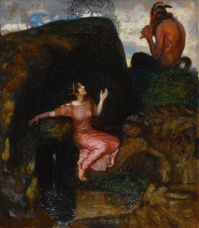 Vid källan Avlyssningsnymf. av Franz Stuck Ritter von