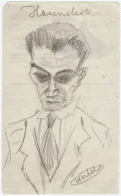 Porträtt av Walter Hasenclever 1890-1940, början av 1930-talet av Franz Werfel