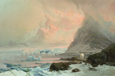 Sommarnatt, Spetsbergen av Franz Wilhelm Schiertz