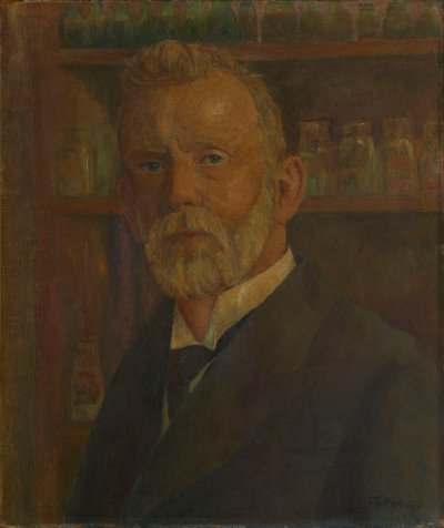 Porträtt av Paul Ehrlich 1854-1915 , ca. 1920. av Franz Wilhelm Voigt