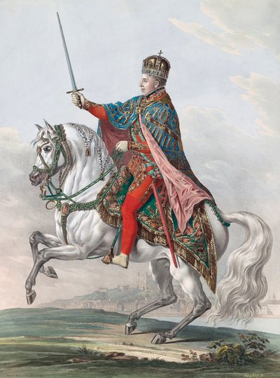 Kejsar Ferdinand I av Österrike till häst av Franz Wolf