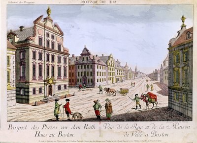 Vy över stadshuset i Boston av Franz Xaver Habermann