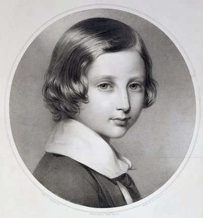 Albert, Prince of Wales (1841-1910), original graverad av Thomas Fairland, publicerad av M. und N. Hanhart, 1852 (litografi) av Franz Xaver Winterhalter