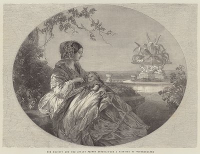 Hennes majestät och det lilla barnet prins Arthur av Franz Xaver Winterhalter