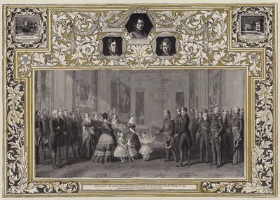Hennes Majestät Drottningen tar emot kung Louis Philippe i Windsor Castle, 8 oktober 1844 av Franz Xaver Winterhalter