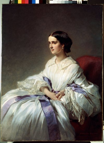 Porträtt av grevinnan Olga Shuvalova (Porträtt av grevinnan Olga Shuvalova). Målning av Franz Xavier Winterhalter (1805-1873). Olja på duk av Franz Xaver Winterhalter