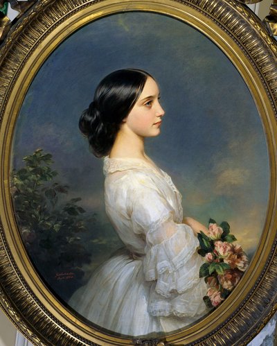 Porträtt av Carmen Ida Aguado (1847-1880). Målning av Francois Xaver Winterhalter (1806-1873) av Franz Xaver Winterhalter