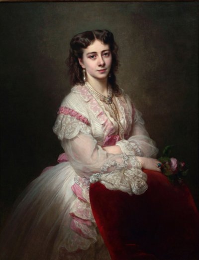 Porträtt av grevinnan Maria Branicka 1843-1918, geb. Prinsessan Sapieha, 1865 av Franz Xaver Winterhalter