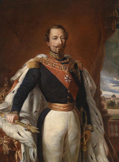 Porträtt av kejsar Napoleon III av Frankrike 1808-1873. av Franz Xaver Winterhalter