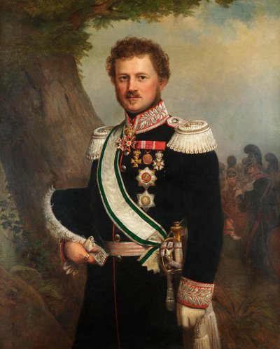 Porträtt av Emil, Prins av Hessen och Rhen 1790-1858, ca. 1850. av Franz Xaver Winterhalter School of .
