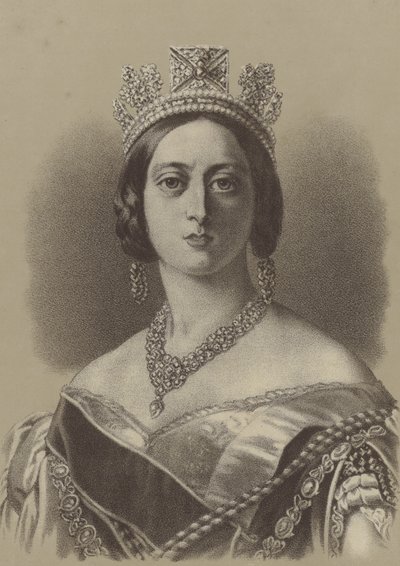 Drottning Victoria av Franz Xaver after Winterhalter