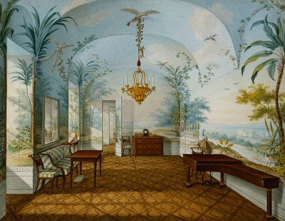 Målad salong i slottet Schönbrunn kallad Marian