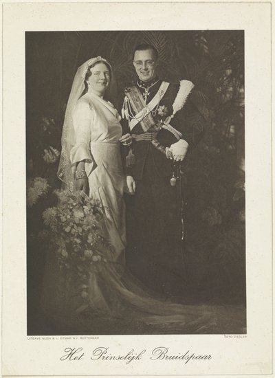 Porträtt av Juliana, drottning av Nederländerna, och Bernhard van Lippe-Biesterfeld av Franz Ziegler