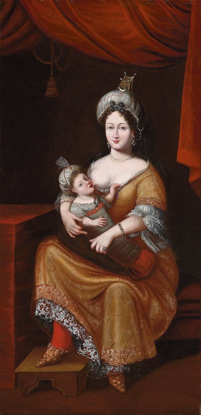 Kösem Sultan och hennes son, den blivande Sultan Murad IV eller Sultan Ibrahim, andra kvartalet 1600-talet av Franz and Gemminger Herrmann