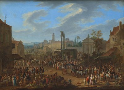 Mässa med tempel och majstång av Franz de Paula Ferg