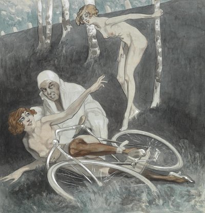 Erotisk illustration. av Franz von Bayros