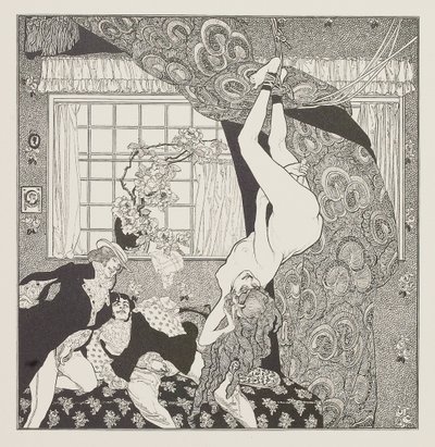 Illustration för sagorna vid toalettbordet av Choisy Le Conin av Franz von Bayros