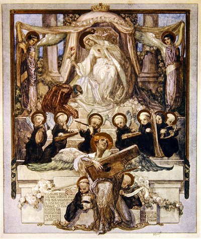 Illustration från Dantes gudomliga komedi, Paradiso, Canto XXXIII, 1921 (wc på papper) av Franz von Bayros
