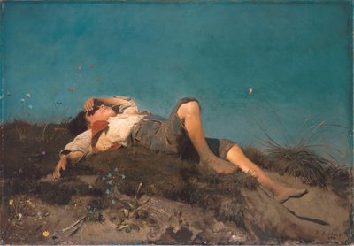 Tyska: Hirtenknabe En herdepojke av Franz von Lenbach