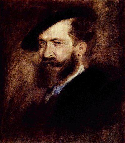 Porträtt av Wilhelm Busch av Franz von Lenbach