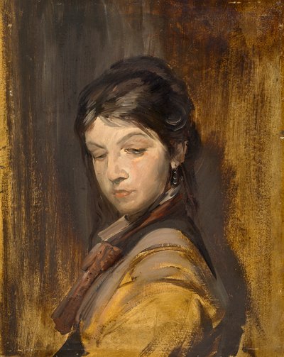 ”Okänd flicka” av Franz von Lenbach, Wilhelm Busch av Franz von Lenbach