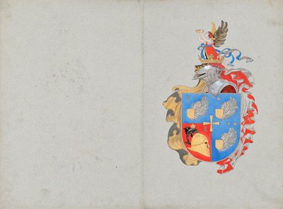 Design för ett familjevapen av Franz von Matsch