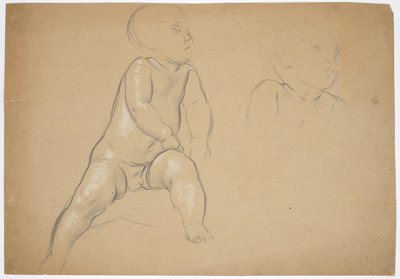 Kinderaktstudie av Franz von Matsch