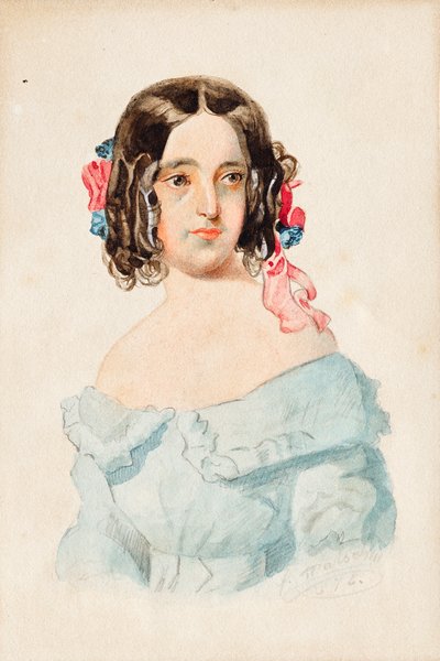 flicka porträtt av Franz von Matsch