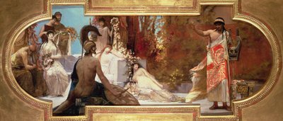 Den grekiska teatern från en serie om teaterhistoria för taket på Burgtheater. av Franz von Matsch