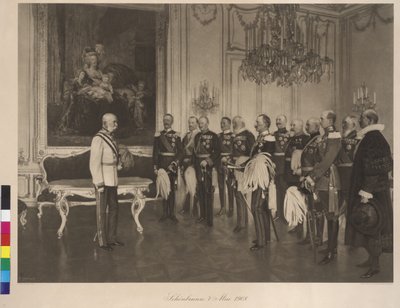 Besök av den tyske förbundsfursten den 8 maj 1908 på slottet Schönbrunn av Franz von Matsch