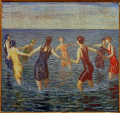 Badande kvinnor av Franz von Stuck