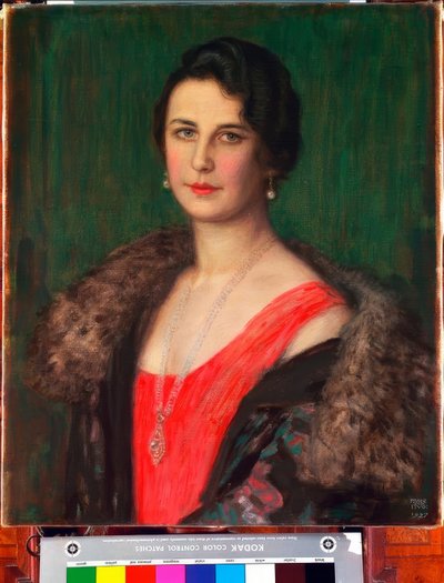 F. v. Stuck / Frau Patzak / Målning, 1927 av Franz von Stuck