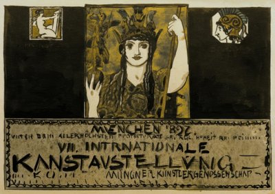 F. v. Stuck, affischdesign 1897 av Franz von Stuck