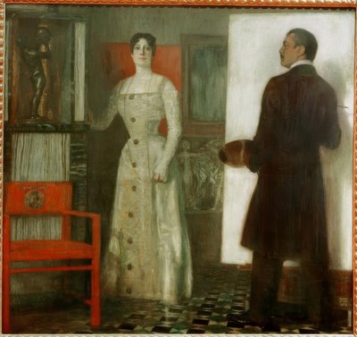 Franz och Mary fast i studion av Franz von Stuck