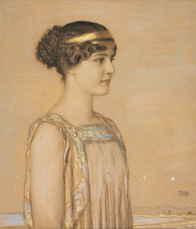 Porträtt av Maria i grekisk kostym, 1910 av Franz von Stuck